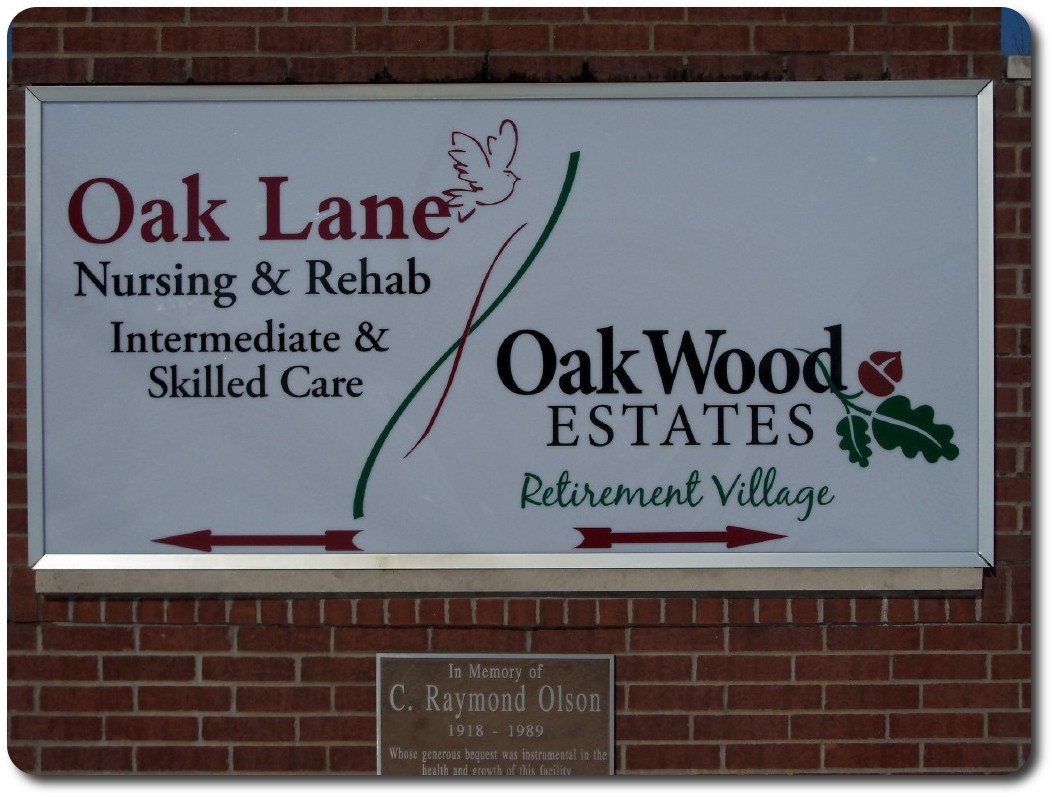 Front sign for Supportive Living and the Nursing Home.