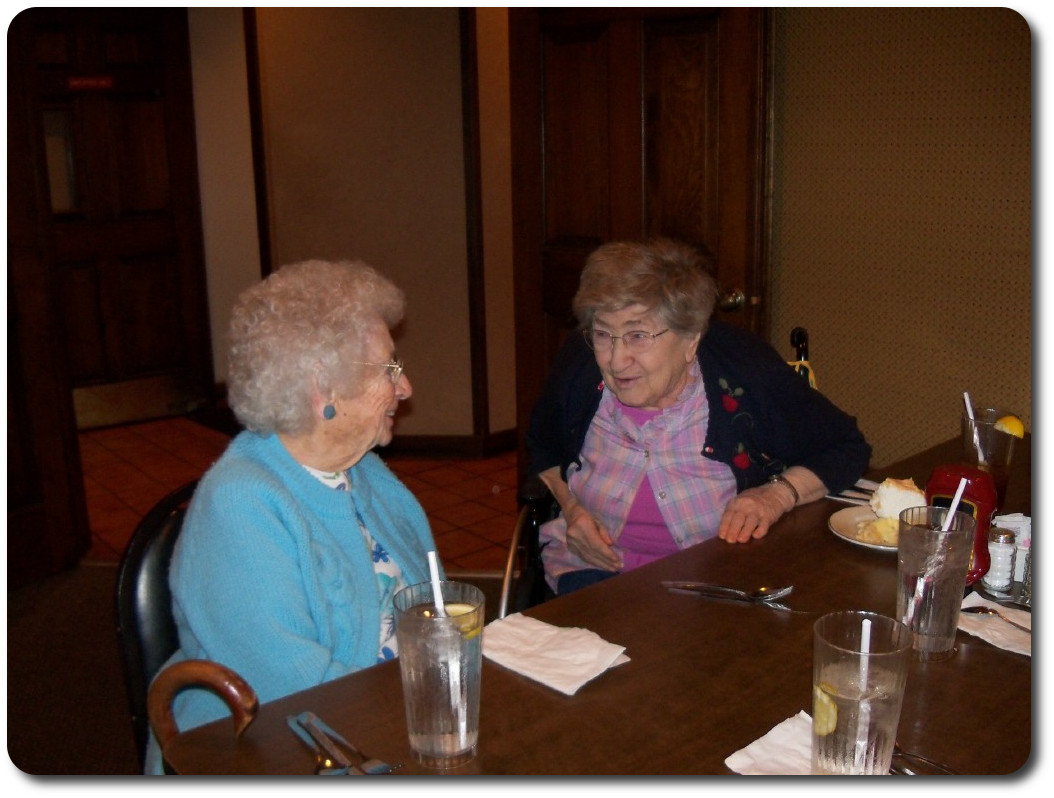 Residents from Oak Wood & Oak Lane enjoying friendly conversation on our Quincy outing.